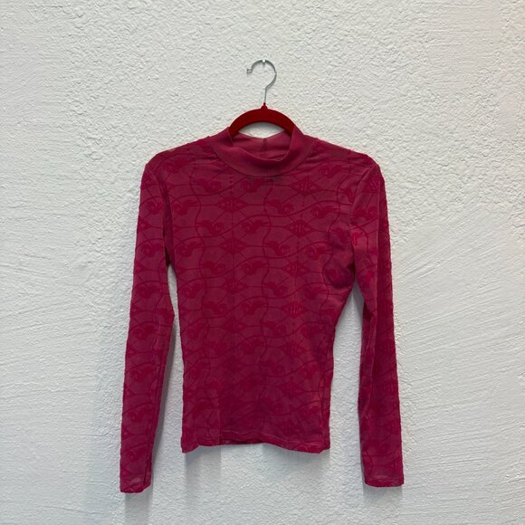 Han Kjøbenhavn Fuchsia long sleeve monogram top - Picture 4 of 5